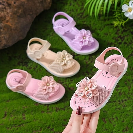 ONDOGDOG Trendy Solid Color Flower Open Toe Sandals For Girls Breathable Non-slip Sandals For Indoor Outdoor Beach All Seasons
ONDOGDOG Trendy Solid Color Flower Open Toe Sandals For Girls Breathable Non-slip Sandals For Indoor Outdoor Beach All Seasons