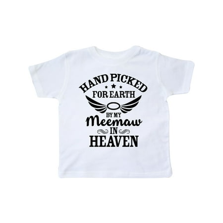 Inktastic Handpicked for Earth By My Meemaw in Heaven with Angel Wings Gift Toddler Boy or Toddler Girl T-Shirt
Inktastic Handpicked for Earth By My Meemaw in Heaven with Angel Wings Gift Toddler Boy or Toddler Girl T-Shirt
