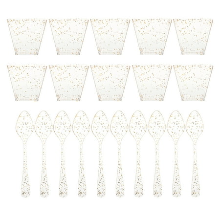 20 Sets of Plastic Dessert Cups Ice Cream Cups Pudding Storage Cups Yogurt Cups