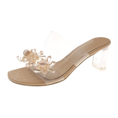 GNEIKDEING Womens Shoes Summer Casual Transparent Strap Crystal Beads Crystal High Heel Sandals Gift on Clearance
GNEIKDEING Womens Shoes Summer Casual Transparent Strap Crystal Beads Crystal High Heel Sandals Gift on Clearance