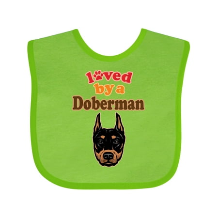 Inktastic Doberman Dog Lover Gift Baby Boy or Baby Girl Bib