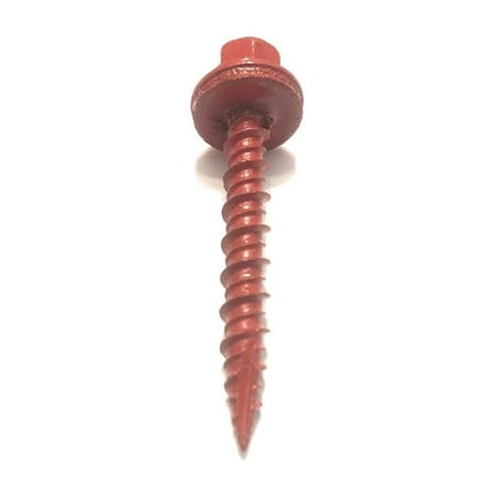 LB 10 x 1.5 in. Metal to Wood Self-Drilling Roofing Screws Red