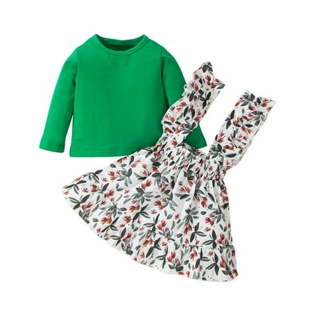LWZWM Toddler Kids Girls Sets 2 Piece Casual Clothes Infant Toddler Baby Girls Long Sleeve Solid Romper Leaf Print Bib Dress Two Piece Green 9-12 Months
LWZWM Toddler Kids Girls Sets 2 Piece Casual Clothes Infant Toddler Baby Girls Long Sleeve Solid Romper Leaf Print Bib Dress Two Piece Green 9-12 Months