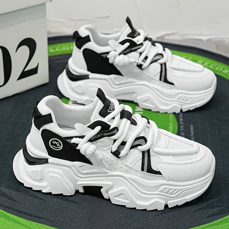 SHZHRUKUNSHM Comfortable Men‘s Lace-Up Platform Shoes for Spring and Summer Outdoor Walking and Hiking in Color Block Style
SHZHRUKUNSHM Comfortable Men‘s Lace-Up Platform Shoes for Spring and Summer Outdoor Walking and Hiking in Color Block Style