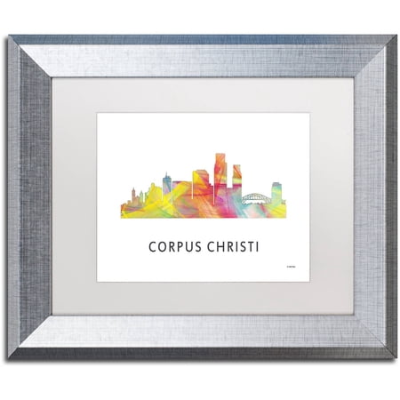 Trademark Fine Art 'Corpus Christi Texas WB-1' Canvas Art by Marlene Watson, White Matte, Silver Frame
