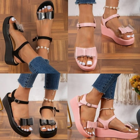 Cethrio Women s Comfort Flatform Sandals- on Clearance with Pockets Wide Width Beach Bow Platform Pink Dressy Sandals/ Slides Size 6
Cethrio Women s Comfort Flatform Sandals- on Clearance with Pockets Wide Width Beach Bow Platform Pink Dressy Sandals/ Slides Size 6