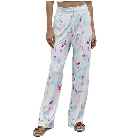KEJIG Jogger Scrub Pants For Women Womens Ladys Casual High Waist Loose Pants Comfy Stretch Printing Wide Leg Pants
KEJIG Jogger Scrub Pants For Women Womens Ladys Casual High Waist Loose Pants Comfy Stretch Printing Wide Leg Pants