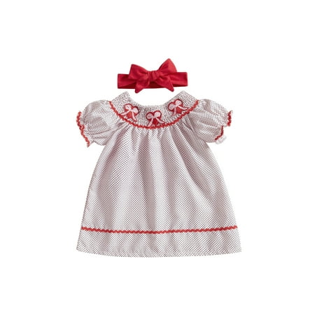 Little Girl Valentines Day Dress Outfits Short Sleeve Plaid/Dots Print Dress with Headband
Little Girl Valentines Day Dress Outfits Short Sleeve Plaid/Dots Print Dress with Headband