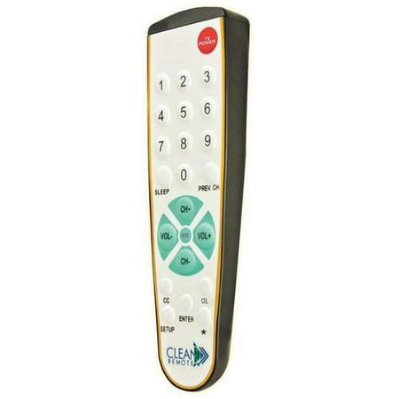 CLEAN REMOTE CR3BCB TV Remote Control, Spillproof