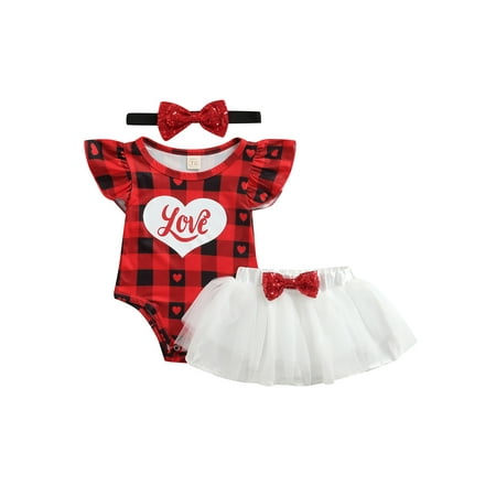 Bebiullo Valentine s Day Baby Girl Clothes Set Newborn Infant Outfits Letter Plaid Romper Tutu Skirts Summer 3pcs Red 12-18 Months
Bebiullo Valentine s Day Baby Girl Clothes Set Newborn Infant Outfits Letter Plaid Romper Tutu Skirts Summer 3pcs Red 12-18 Months