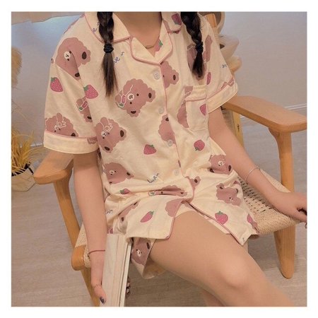 CoCopeaunt Pajama Sets Turn-down Collar Short Sleeve Women Summer Floral Printed Cartoon Thin Kawaii Trendy Womens 2pcs Pyjamas Elegant
CoCopeaunt Pajama Sets Turn-down Collar Short Sleeve Women Summer Floral Printed Cartoon Thin Kawaii Trendy Womens 2pcs Pyjamas Elegant