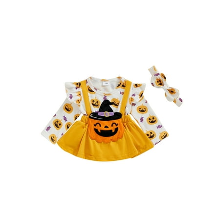 Bmnmsl Baby Girls 2Pcs Christmas Outfits Long Sleeve Santa/Pumpkin Embroidery Romper Dress + Headband Set Halloween Newborn Clothes
Bmnmsl Baby Girls 2Pcs Christmas Outfits Long Sleeve Santa/Pumpkin Embroidery Romper Dress + Headband Set Halloween Newborn Clothes
