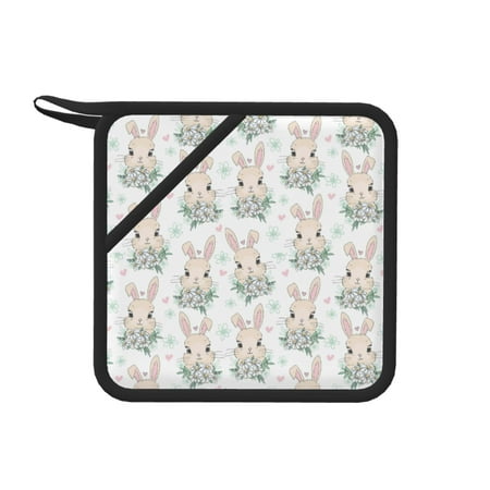 1 PCS Pot Holders for Kitchen - Heat Resistant Silicone Pot Holders with Hanging Loop Cute Rabbit Flower A Non Slip Oven Hot Pads Potholders for Decor Baking Cooking Kitchen
1 PCS Pot Holders for Kitchen - Heat Resistant Silicone Pot Holders with Hanging Loop Cute Rabbit Flower A Non Slip Oven Hot Pads Potholders for Decor Baking Cooking Kitchen