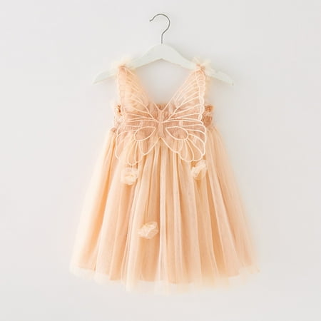 WHLBF Toddler Kids Baby Girls Dress Cute Summer Mesh Elegant Flower Wing Suspenders Skirt Beige 2-3Years(2-3Years)
WHLBF Toddler Kids Baby Girls Dress Cute Summer Mesh Elegant Flower Wing Suspenders Skirt Beige 2-3Years(2-3Years)