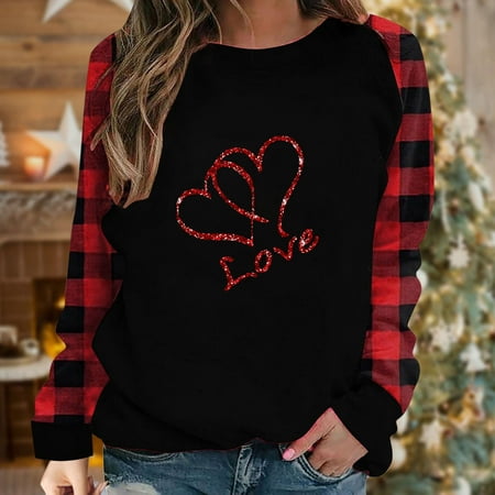 Aueoeo Womens Tops Dressy Casual Athletic Shirts Women Women Casual Print Valentine s Day Loose Long Sleeve Crew Neck Tops
Aueoeo Womens Tops Dressy Casual Athletic Shirts Women Women Casual Print Valentine s Day Loose Long Sleeve Crew Neck Tops