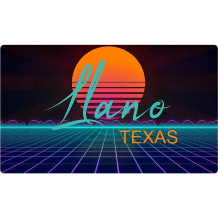 Llano Texas 4 X 2.25-Inch Fridge Magnet Retro Neon Design
