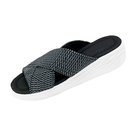 Women Summer Sandals Indoor and Outdoor Comfy Slippers Anti Slip Cushion Arch Support Slipper Fashion Slip on Cross Sandals Black 6.5
Women Summer Sandals Indoor and Outdoor Comfy Slippers Anti Slip Cushion Arch Support Slipper Fashion Slip on Cross Sandals Black 6.5