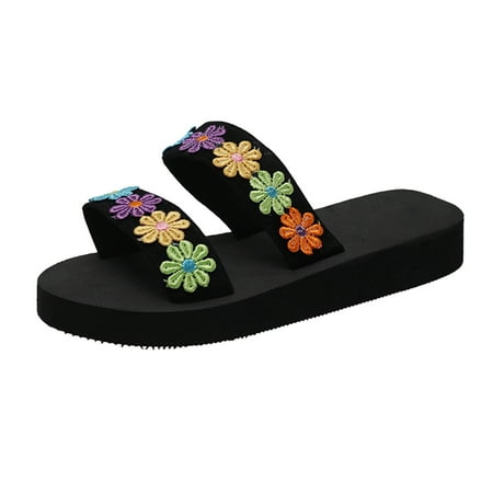 Jungdeepe Ladies Summer Simple Flowers Slope Heel Beach Non Out Lightweight Large Size Sandals Slippers
Jungdeepe Ladies Summer Simple Flowers Slope Heel Beach Non Out Lightweight Large Size Sandals Slippers