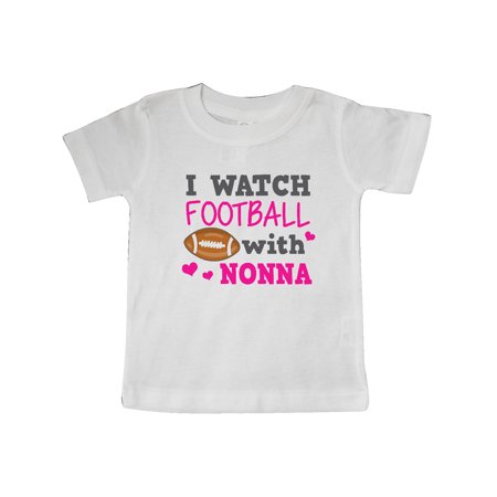 Inktastic I Watch Football with My Nonna Gift Baby Girl T-Shirt