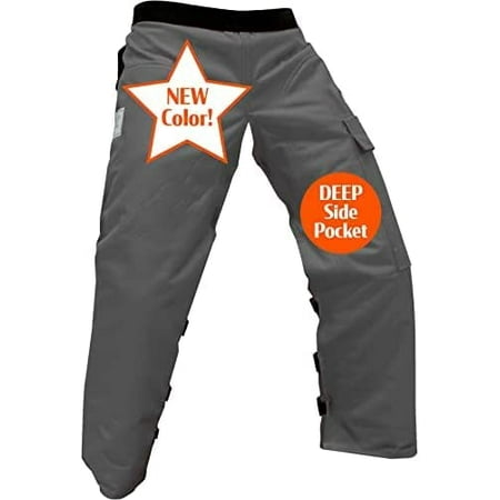 Chainsaw Apron Chaps With Pocket (37 GREY)