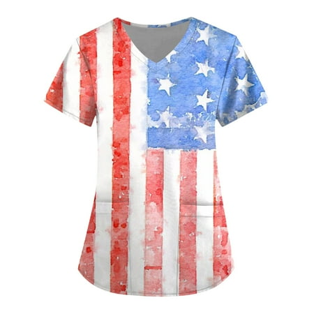 Sksloeg Women s Scrub Tops American Flag Star Print Patriotic Top Short Sleeve V-Neck Shirts Tee Tops with Pockets Nursing Working Uniform White XXXL
Sksloeg Women s Scrub Tops American Flag Star Print Patriotic Top Short Sleeve V-Neck Shirts Tee Tops with Pockets Nursing Working Uniform White XXXL