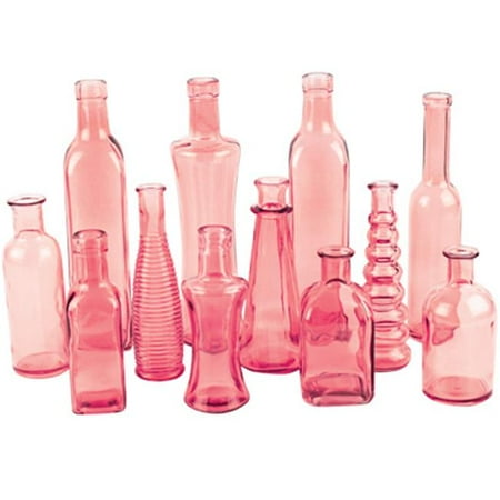 Syndicate Home & Garden 3203-24-427 Vintage Bottle Collection, Pink - 6. 75 inch - Case Of 24