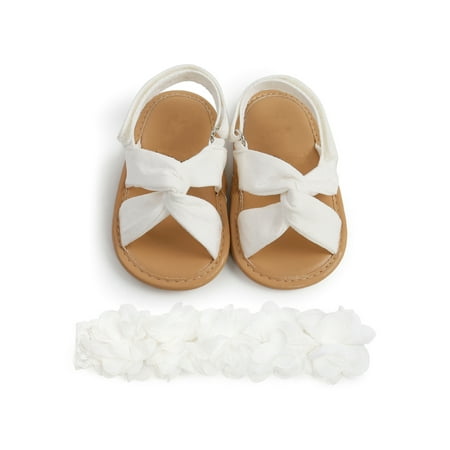 Ritualay Newborn Flat Sandal Bowknot Sandals First Walkers Crib Shoes Lightweight Casual Princess Shoe Beach Walking Cross Strap White with Headband 5C
Ritualay Newborn Flat Sandal Bowknot Sandals First Walkers Crib Shoes Lightweight Casual Princess Shoe Beach Walking Cross Strap White with Headband 5C