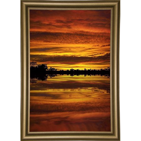 Praise the Day-SHASMA111810 Print 24"x16" by SD Smart in a Bistro Gold
