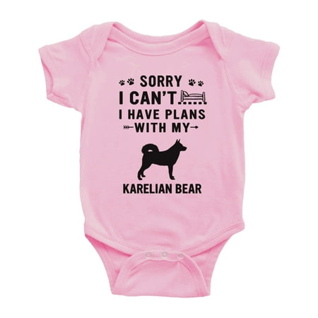 Sorry I Can t I Have Plans With My Karelian Bear Love Pet Dog Cute Baby Jumpsuits (Pink 6-12 Months)
Sorry I Can t I Have Plans With My Karelian Bear Love Pet Dog Cute Baby Jumpsuits (Pink 6-12 Months)