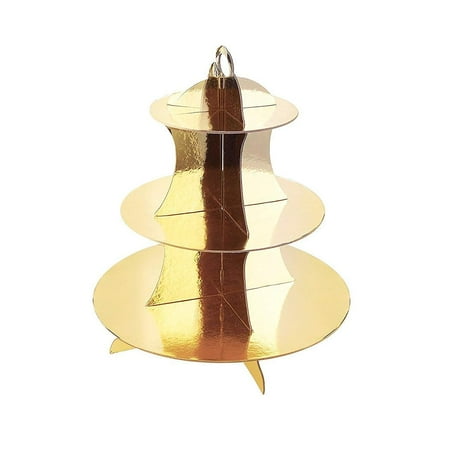 Tytroy Golden 3 Tier Round Cardboard Pastry Stand Reusable Cupcake Tower (12 W 13.5 H)
Tytroy Golden 3 Tier Round Cardboard Pastry Stand Reusable Cupcake Tower (12 W 13.5 H)