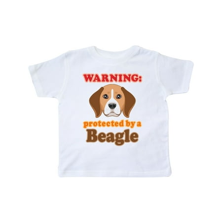 Inktastic Beagle Dog Gifts Protected By Gift Toddler Boy or Toddler Girl T-Shirt