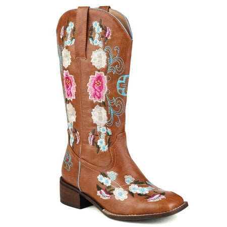 Ymiytan Womens Comfort Western Boots Work Non-Slip Block Heeled Cowgirl Boot Riding Flowers Wide-Calf Shoes Brown 9
Ymiytan Womens Comfort Western Boots Work Non-Slip Block Heeled Cowgirl Boot Riding Flowers Wide-Calf Shoes Brown 9