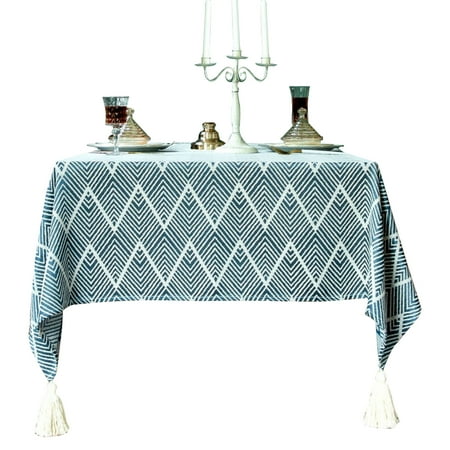 Cotton Linen Tablecloths For Rectangle Tables With Tassel Design Wrinkle Free Stain Resistant Washable Tablecloth Table Covers For Dining Table Kitchen Party Picnic -Navy Blue A-135x180cm(53x71 )
Cotton Linen Tablecloths For Rectangle Tables With Tassel Design Wrinkle Free Stain Resistant Washable Tablecloth Table Covers For Dining Table Kitchen Party Picnic -Navy Blue A-135x180cm(53x71 )