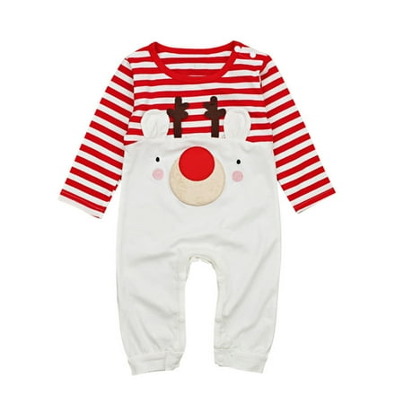 Kwasome Baby Toddler Girls Romper Winter Round Neck Long Sleeve Jumpsuit Stripe Prints Christmas Outfits Sweet Daily Wears Red 18-24 Months
Kwasome Baby Toddler Girls Romper Winter Round Neck Long Sleeve Jumpsuit Stripe Prints Christmas Outfits Sweet Daily Wears Red 18-24 Months