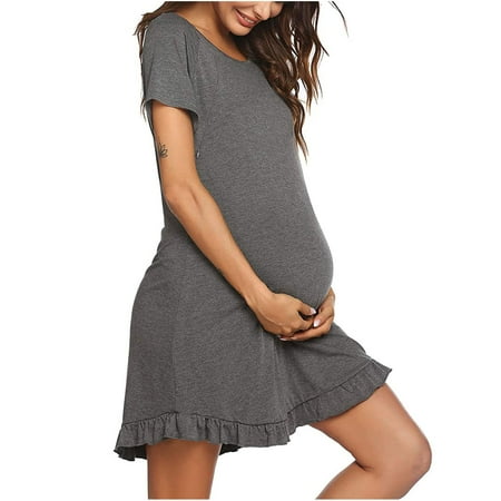 asdoklhq Maternity Dresses for Women Plus Size Solid Short Sleeve Breast-Feeding Pregnant Woman Maternity Dress
asdoklhq Maternity Dresses for Women Plus Size Solid Short Sleeve Breast-Feeding Pregnant Woman Maternity Dress