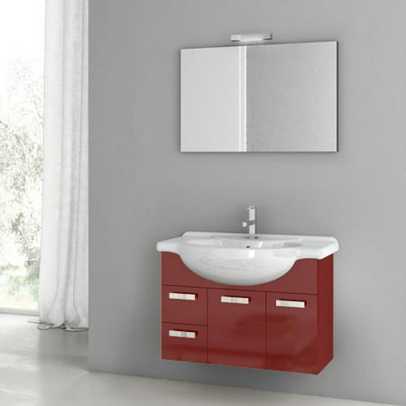 ACF by Nameeks ACF PH01-GR Phinex 32-in. Single Bathroom Vanity Set - Glossy Red