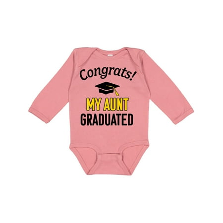 Inktastic Congrats! My Aunt Graduated with cap Gift Baby Boy or Baby Girl Long Sleeve Bodysuit
Inktastic Congrats! My Aunt Graduated with cap Gift Baby Boy or Baby Girl Long Sleeve Bodysuit