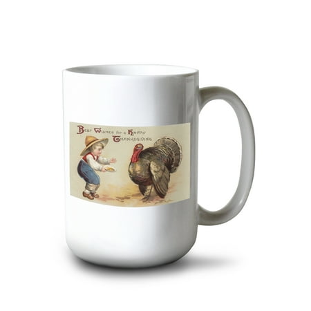 15 fl oz Ceramic Mug Best Wishes for a Happy Thanksgiving Boy Feeding Turkey Dishwasher & Microwave Safe
15 fl oz Ceramic Mug Best Wishes for a Happy Thanksgiving Boy Feeding Turkey Dishwasher & Microwave Safe