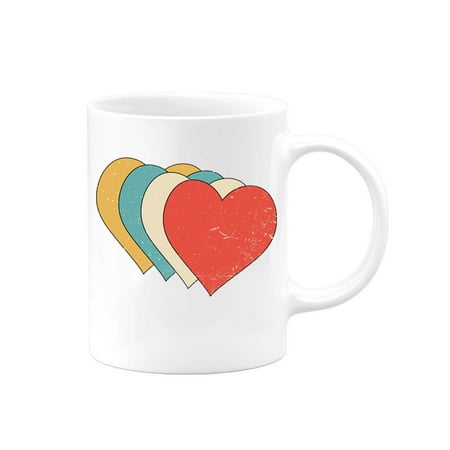 Heart Mug Colorful Hearts Valentine s Day Mug Heart Coffee Cup Gift For Her Valentine s Mug Sublimated Design Vintage Hearts Retro WHITE
Heart Mug Colorful Hearts Valentine s Day Mug Heart Coffee Cup Gift For Her Valentine s Mug Sublimated Design Vintage Hearts Retro WHITE