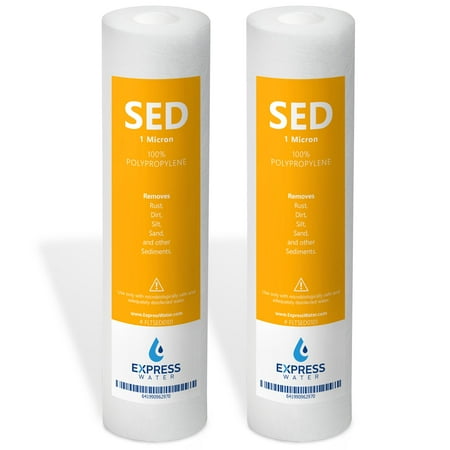 Express Water – 2 Pack Sediment Water Filter Replacement – 1 Micron High Capacity – 10 inch – Under Sink and Reverse Osmosis System 
Express Water – 2 Pack Sediment Water Filter Replacement – 1 Micron High Capacity – 10 inch – Under Sink and Reverse Osmosis System