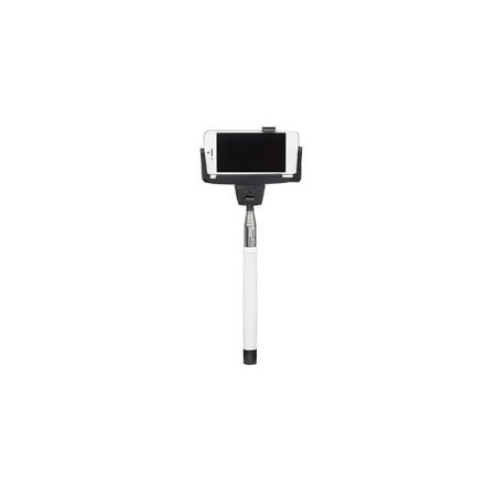 Wired Selfie Stick with Shutter Button - White