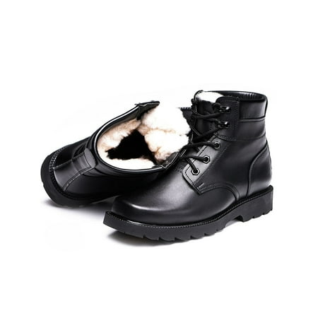 Crocowalk Mens Comfort Plush Lining Ankle Booties Office Round Toe Non Slip Lace Up Leather Boots Black (Plush Lining) 8.5
Crocowalk Mens Comfort Plush Lining Ankle Booties Office Round Toe Non Slip Lace Up Leather Boots Black (Plush Lining) 8.5