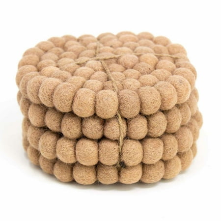Felt Ball Coasters Set of 4