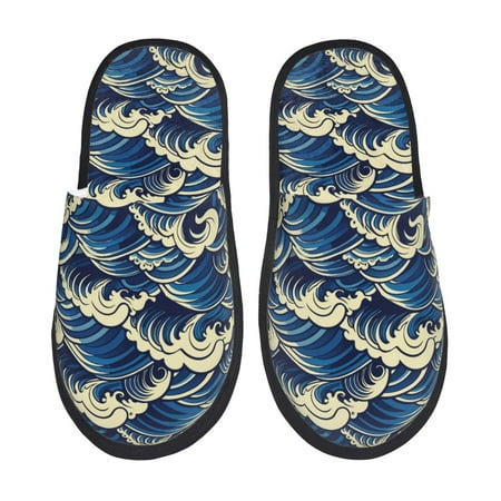 Honeii Japanese Water Wave Print Furry Slippers Bedroom Slippers for Women and Men Fuzzy Plush Comfy Faux Fur Lined Slide Shoes -Medium
Honeii Japanese Water Wave Print Furry Slippers Bedroom Slippers for Women and Men Fuzzy Plush Comfy Faux Fur Lined Slide Shoes -Medium