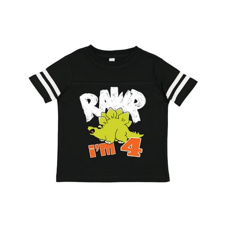 Inktastic RAWR I m 4! Baby Stegosaurus Gift Toddler Boy or Toddler Girl T-Shirt