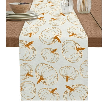 Autumn Line Pumpkin Texture Table Runner Wedding Decor Table Cover Dinner Holiday Party Cotton Linen Tablecloth
Autumn Line Pumpkin Texture Table Runner Wedding Decor Table Cover Dinner Holiday Party Cotton Linen Tablecloth
