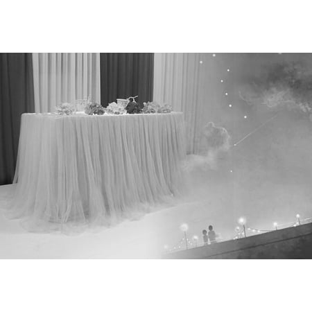 INTBUYING Tablecloth Apron Pure White Wedding Party Tablecloths Diameter 5.9Ft
INTBUYING Tablecloth Apron Pure White Wedding Party Tablecloths Diameter 5.9Ft