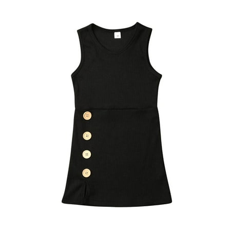 Suanret Toddler Kids Baby Girls Sleeveless Top Dress Knitted Button Pricess Casual Dress Outfits Black 3-4 Years
Suanret Toddler Kids Baby Girls Sleeveless Top Dress Knitted Button Pricess Casual Dress Outfits Black 3-4 Years