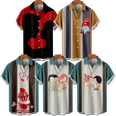 MLFU Valentine s Day Plus Size Collared Button Down Hawaiian Shirts Regular Lightweight Blouses For Men
MLFU Valentine s Day Plus Size Collared Button Down Hawaiian Shirts Regular Lightweight Blouses For Men