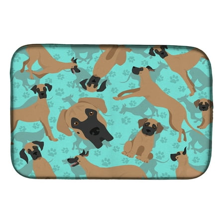 Fawn Great Dane Dish Drying Mat 14 in x 21 in